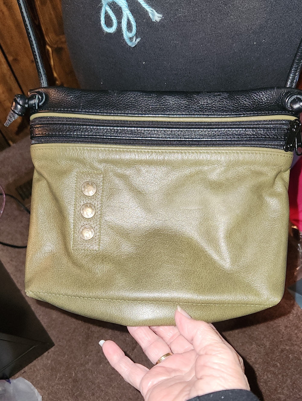Ann Ringness Leather Crossbody Bag